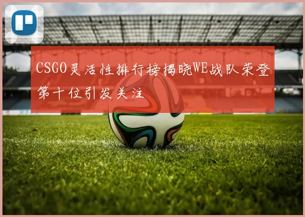 CSGO灵活性排行榜揭晓WE战队荣登第十位引发关注